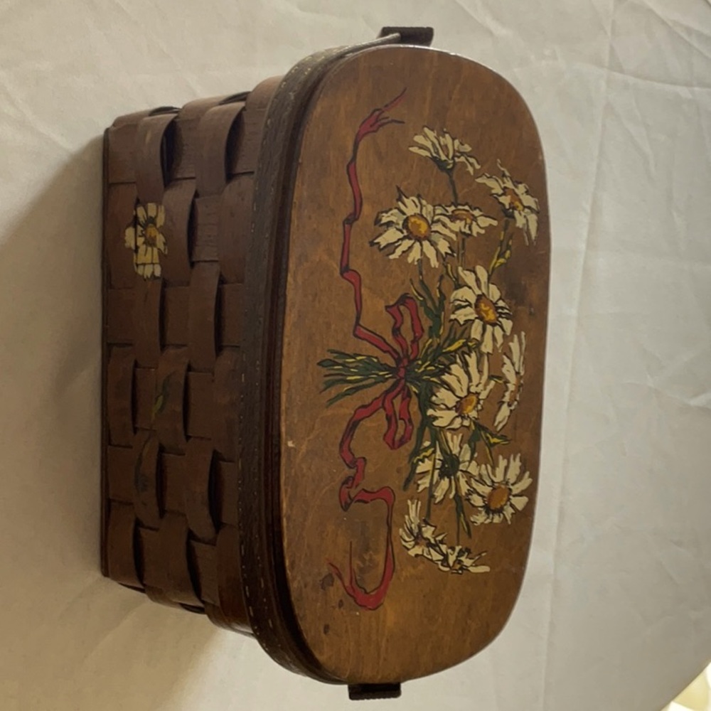 Hand Painted Picnic Basket Purse